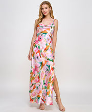 Capri Floral Satin Slip Dress